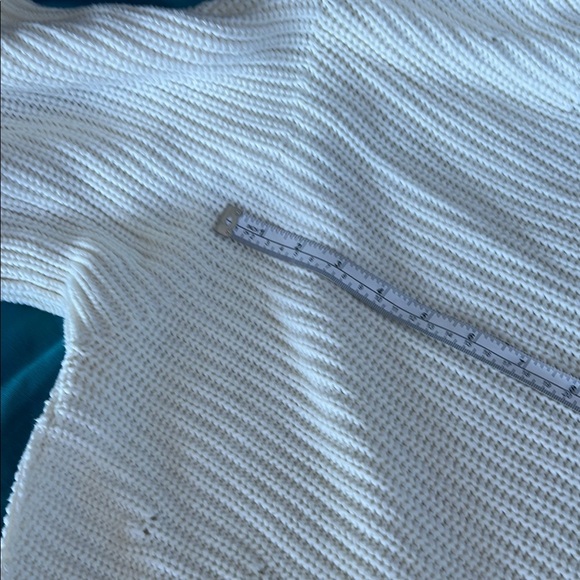 Free People oversized Cream Ribbed Knit Turtleneck Sweater S chunky knit - Picture 10 of 12